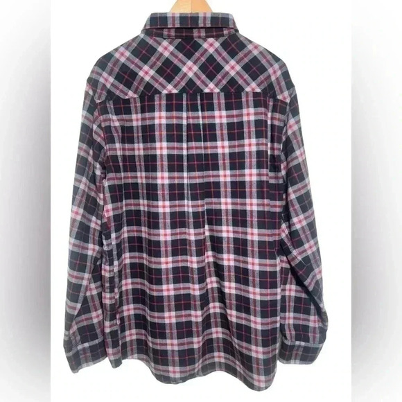In-N-Out Burger Flannel Button Down Shirt Men’s Size XL Red Black Gray Plaid - Picture 2 of 8